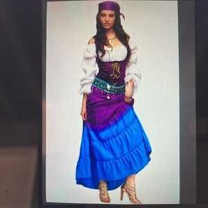 Sexy Gypsy Moon Fortune Peasant Adult Halloween Costume